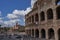 Rome, Italy - September 22, 2022 - The Colosseum is the main tourist attraction in RomeÂ on a sunny late summer afternoon